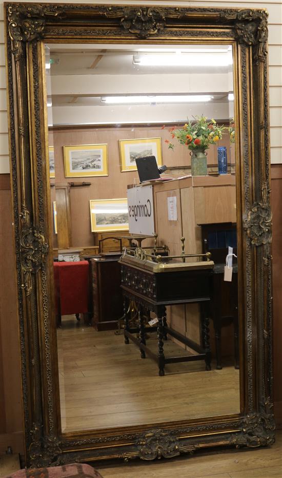 A large Victorian style wall mirror W.125cm